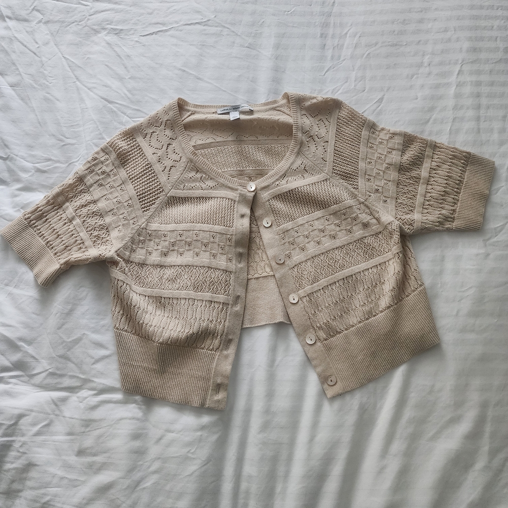 Autumn Cashmere Light Beige Textured Cardigan